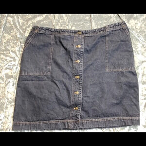 Lauren Jeans Co. Button Front Denim Skirt